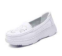 Chaussures d'infirmière Respirantes pour Femmes, Chaussures de Travail pour la santé, Debout Toute la journée, Amorti Confortable et antidérapantes(White 2,41 EU)