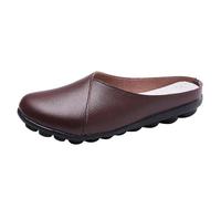 Chaussures d'intérieur pour femme - 40 - Noir - Baskets ouvertes à l'arrière - Chaussures de loisirs - Confortables - Antidérapantes - Chaussures de tennis respirantes - Chaussures de marche légères