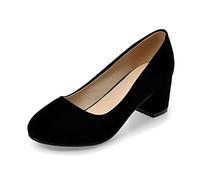 Chaussures dirndl en velours pour femme avec lanières, élégantes chaussures de danse à talon pour mariage, fête de la bière, Noir , 38 EU