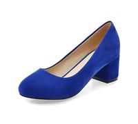 Chaussures dirndl en velours pour femme avec lanières, élégantes chaussures de danse à talon pour mariage, fête de la bière, bleu, 36 EU