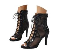 Chaussures élégantes pour Femme - Escarpins à Talons Aiguilles - Bout Ouvert - Chaussures de Danse Jazz Modernes pour Danses Latines - Soirées - Semelle intérieure rembourrée Confortable