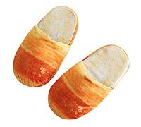 Chaussures en coton aspect coton - Chaussons chauds en peluche pour chignon adulte - Pantoufles en fourrure pour femme de moins de 10 ans, Rouge, Medium