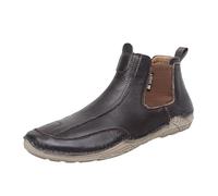 Chaussures en cuir à coupe haute pour homme - Bottes courtes décontractées à enfiler sans lacets - Chaussures plates confortables en cuir super doux - Chaussures de motard grande taille pour le