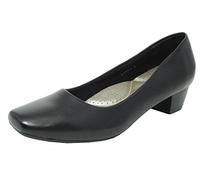 Chaussures en cuir avec doublure et semelle intérieure confortable ultra-rembourrée pour femme Noir Petit talon - noir - noir,