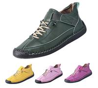 Chaussures en cuir faites à la main pour homme et femme - Baskets décontractées légères et confortables - Soutien de la voûte plantaire - Chaussures de marche antidérapantes - Chaussures de randonnée