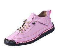Chaussures en cuir faites à la main pour homme et femme - Baskets décontractées légères et confortables - Soutien de la voûte plantaire - Chaussures de marche antidérapantes - Chaussures de randonnée