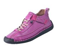 Chaussures en cuir faites à la main pour homme et femme - Baskets décontractées légères et confortables - Soutien de la voûte plantaire - Chaussures de marche antidérapantes - Chaussures de randonnée