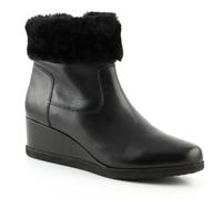 Bottines compensées pour femme Geox D Anylla Wedge G en cuir noir 41