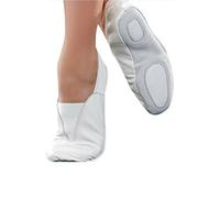 Chaussures en Cuir pour Gymnastique Artistique, Rythmique, Yoga, Pilates, Karaté, Avant la Compétition (Pointure Petite, Il est Conseillé d’Acheter Une, Deux Tailles de Plus), Blanc, 43 EU