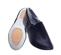 Chaussures en Cuir pour Gymnastique Artistique, Rythmique, Yoga, Pilates, Karaté, Avant la Compétition (Pointure Petite, Il est Conseillé d'Acheter Une, Deux Tailles de Plus), Noir , 44 EU