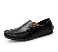 Chaussures en Cuir pour Homme Chaussure décontractées avec Dessus en Cuir Mocassins en Mousse à mémoire de Forme Mocassins légers et aérés Chaussures d'extérieur avec Amortissement Semelle en