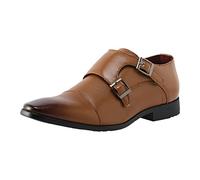 Chaussures en cuir pour homme - Style rétro - Chaussures d'affaires - Chaussures de mariage - Chaussures de costume à enfiler - Chaussures de travail avec boucles - Chaussures de loisirs