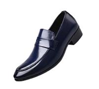 Chaussures En Cuir Pour Hommes, Mocassins À Enfiler De Grande Taille, Chaussures De Ville Décontractées Basses Bout Pointu Travail De Bureau Chaussures Confortables Et Respirantes , 40 EU ,Blue