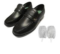 Chaussures en cuir pour Michael J Space Moon Chaussures de danse coulissante avec chaussette pour adulte et enfant, Noir , 39 2/3 EU