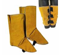 Chaussures en Cuir Vachette Robuste, Guêtres Soudage Résistantes à la Chaleur, Couvre-Pieds Chaussures Protection Soudeur, Couvre-Bottes Sécurité Soudage