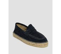 Chaussures En Daim Bleu Marine Pour Hommes Manebi Hamptons Loafers Espadrilles K15l0-patriotblue
