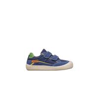 Chaussures en daim et tissu barefoot kesy vl. bleu-jaune- 28
