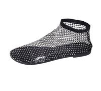 Chaussures en filet extensible à paillettes, chaussures en filet extensible à paillettes, chaussures pliables à bas talon, chaussures légères à enfiler, ultra confortables. ( Color : Black , Size : 41