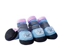 Chaussures en maille pour chien, printemps-été, housse de protection pour pattes d'animaux domestiques, bottines de marche réglables réfléchissantes et anti-salissures pour chiots et chiens de petite
