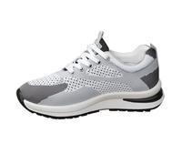 Chaussures en tissu à coussin d'air - Bout rond - Tricot souple - Mousse à mémoire de forme - Chaussures de course à pied - Chaussures de fitness légères, Light Ashy, 40 EU