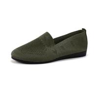 Chaussures en Tissu Respirantes et Confortables pour Femmes, Nouvelles Chaussures décontractées à étrier pour Un Pied, Chaussures en Tendance (Army Green, 37)