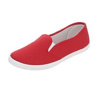 Chaussures en toile à enfiler pour femme avec bout rond, légères et décontractées pour la marche ou le quotidien, mocassins plats respirants avec semelle en caoutchouc antidérapante, baskets douces et