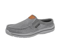 Chaussures en toile à enfiler pour homme - Bout large - Chaussures plates décontractées - Mocassins orthopédiques respirants pour la randonnée, la course à pied, le travail du jardin, C Gris., 42 EU