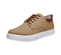 Chaussures en Toile Décontractées à Lacets pour Homme - Plates Antidérapantes de Couleur Unie - Basses peu Profondes