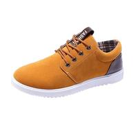 Chaussures en toile pour homme - Baskets d'été plates et confortables - Couleur unie - Légères - Semelle souple - Chaussures de jogging - Chaussures de marche décontractées avec lacets - Pointure 39