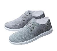 Chaussures en toile pour homme - Baskets d'été respirantes et légères - Chaussures de jogging plates à enfiler - Chaussures en tissu confortables - Style traditionnel chinois de Pékin avec lacets - 39