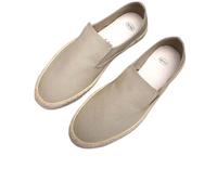 Chaussures en toile pour homme - Baskets d'été respirantes et légères - Couleur unie - Chaussures plates à enfiler - Chaussures en tissu confortables - Chaussures de sport décontractées en tissu