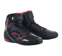 Chaussures en tricot Alpinestars Faster-3 Ride - noir/rouge/jaune flo