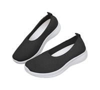 Chaussures en tricot pour femme - Mocassins à enfiler - Chaussures de loisirs - Chaussures de marche - Chaussures basses orthopédiques - Chaussures de santé - Chaussures à plateforme - Respirantes