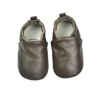 Chaussures éveil bébé Premiers Pas Cuir Souple garçon Fille Semelles antidérapantes Marron#M