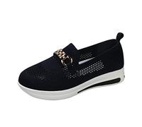 Chaussures Femme 2025 Baskets Maille pour Orthopédiques Plateforme avec Bande Lastique Coussin d'air Basket sans Talon Femmes Soulagement des Pieds Shoes Tendance Unisex