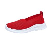 Chaussures Femme Confort Chic Chaussures de Course pour Femmes de Sport Décontractées en Respirante Et Confortable pour Femmes,Grande Taille,À Enfiler,Semelle Souple en Tissu Volant,Nouvelle Femme