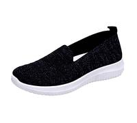 Chaussures Femme Confort Chic de Sports Outdoor Chaussures pour Femmes Mesh Chaussettes Casual One Foot Wear pour Femmes Basket Femme Outdoor (Black,41)
