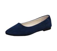 Chaussures Femme Confort Chic Securite Elegante Ballerines Petit Talon Compensées Sport Chaussures Plates pour Orthopédique Été Souples Ballerine Confortable Pied Large Sensibles Mariage Navy 39