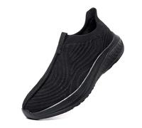 Chaussures femme confortables légères, baskets de travail pour femme Slip-on, Casual Outdoor Jogging Trekking Mesh Gym Chaussures Respirables Extra Large Chaussures de Gymnastique Randonnée