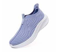 Chaussures femme confortables légères, baskets de travail pour femme Slip-on, Casual Outdoor Jogging Trekking Mesh Gym Chaussures Respirables Extra Large Chaussures de Gymnastique Randonnée