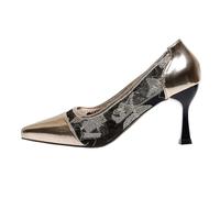 Chaussures Femme Escarpins élégants à Bout Pointu brodés, avec Talon Aiguille et élégant, Chaussures à Talons Hauts Tendance pour Tous Les Jours et