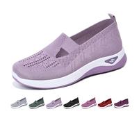 Chaussures Femme Ete Confortable Pas Cher Soldes Baskets Basses Plate Running Jogging Sport Respirant Mesh Chaussette Fille Tennis Sneakers