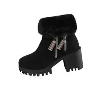 Chaussures Femme Hiver Bottes de Neige Trekking Outdoor Bottines Fourrées de Randonnée Chaudes Boots Chaussons LéGèRes AntidéRapante Bottine Imperméables Chaussures D'hiver Botte pour tous les jours