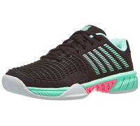 K-Swiss Tennis Express Light 3 Carpet Chaussures de Tennis pour Femme Black/Neon Mint/Neon Pastel Pi 39