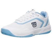 Wilson Femme Courtglide Women's Tennis Shoe Chaussure, White/Airy Blue/Navy Blazer, 40 EU