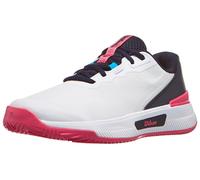 WILSON Intrigue Pro Clay Chaussures de Tennis Femme, Excellent Maintien du Milieu du Pied et Bonne Adhérence, Confort Luxueux et Grande Durabilité, Couleur: Blanc/Navy Blazer/Dubarry, Taille : 4