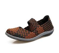 Chaussures Femmes à la Main élastique tissé Slip sur Les Chaussures de Marche Respirant Léger de la Chaussures de Sport