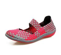 Chaussures Femmes à la Main élastique tissé Slip sur Les Chaussures de Marche Respirant Léger de la Chaussures de Sport