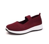 Chaussures Femmes Orthopédiques Antidérapant Sans Lacets Chaussures De Marche Confortable Léger Avec Support D'arc Sneakers Femme En Maille D'été Bout Fermé Chaussures Bateau Souple Tennis Sneakers
