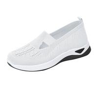 Chaussures Femmes Tendances Été Chaussure Orthopédique Femme Été Confortable Chaussure De Marche Sans Lacet Maille Respirante Légères Sandales Semelle Amortissante Chaussures Remonte Femme Blanc 38